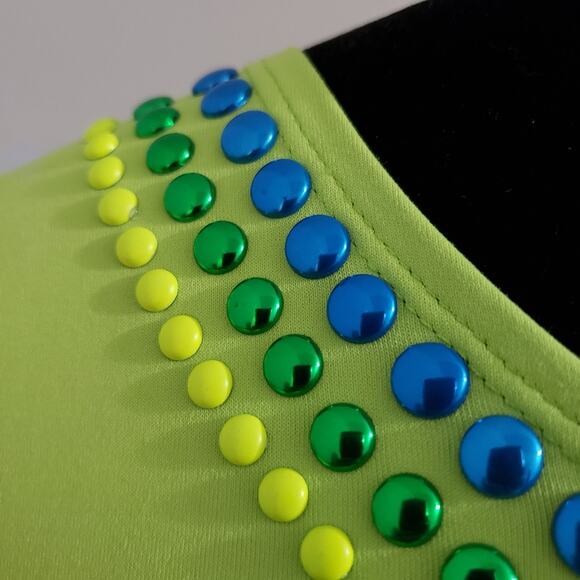 Lime Green Embellished Stretchy Top SP - Picture 6 of 7